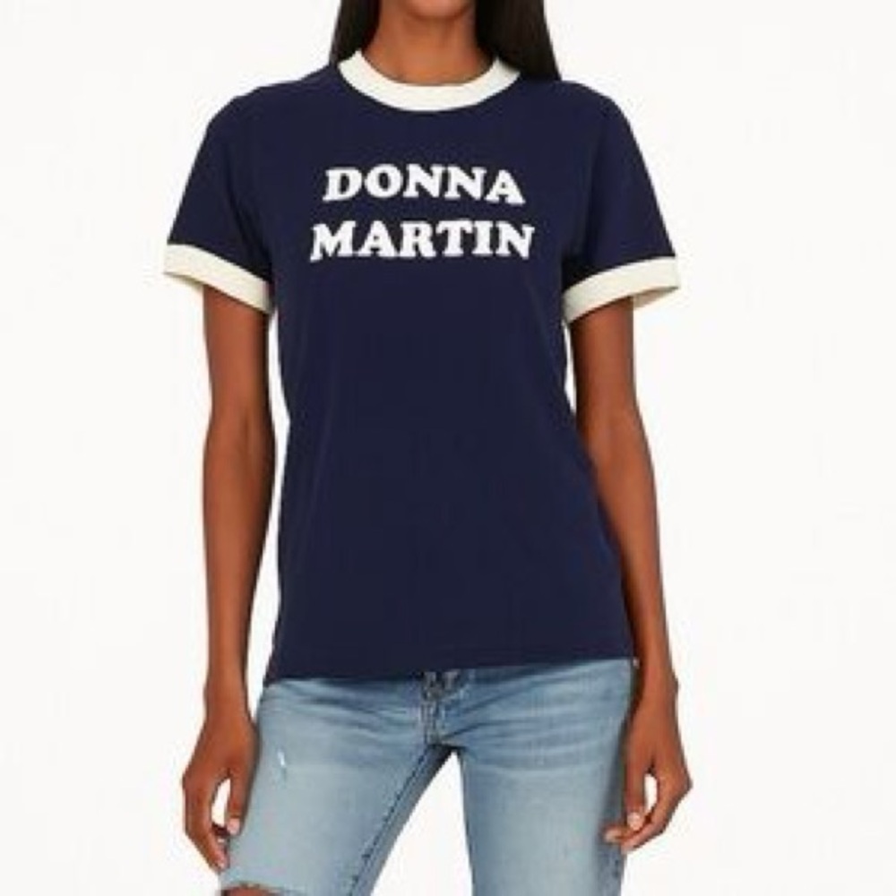 Recycled Karma Navy Blue Beverly Hills 90210 Donna Martin Graphic Tee S